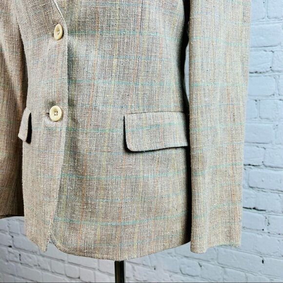 Vintage 70s Austin Reed of Regent Street Union Made in USA Tan Tweed Blazer - Picture 2 of 13